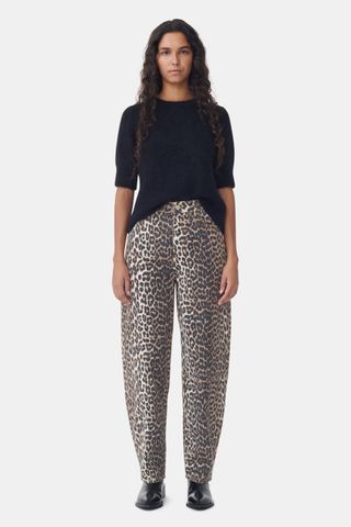 Leopard Denim Stary Jeans