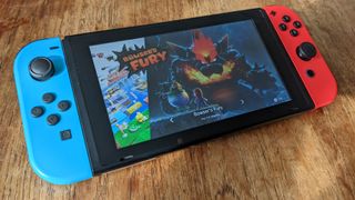 Nintendo Switch running Bowser's Fury