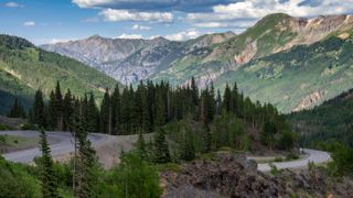 Twisting Road Through Gunnison National Forest Colorado