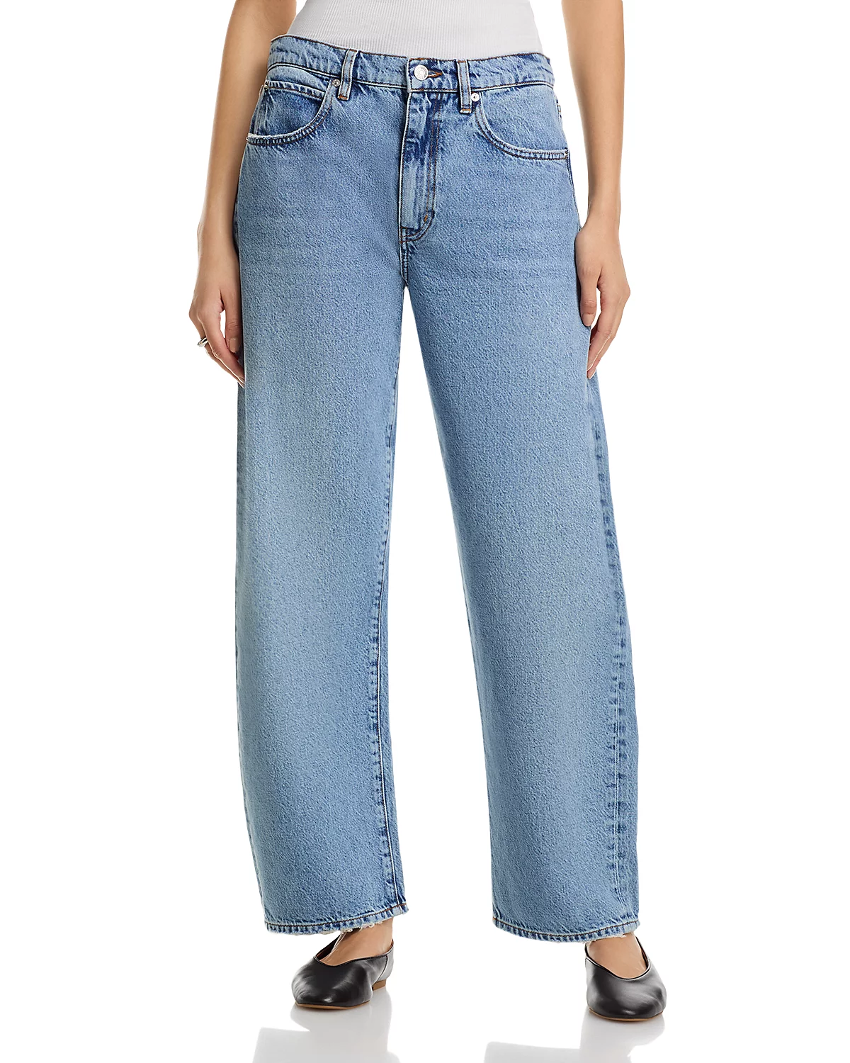 Low Slung Barrel Jeans in Dollhouse