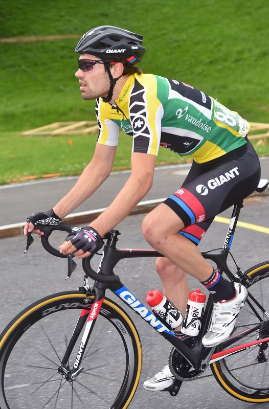 Tom Dumoulin (Giant-Alpecin) in the yellow jersey