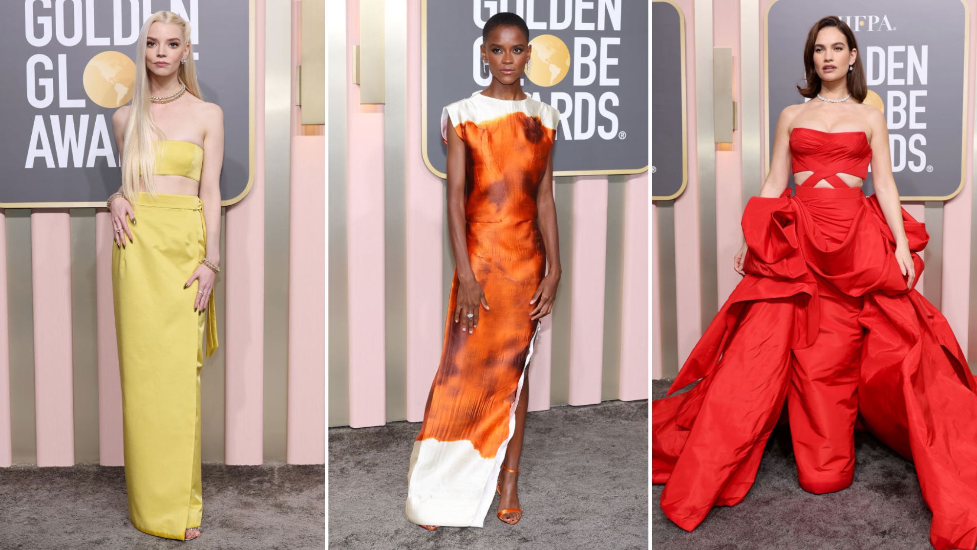 Anya Taylor-Joy Wore Yellow Two Piece to 2023 Golden Globes