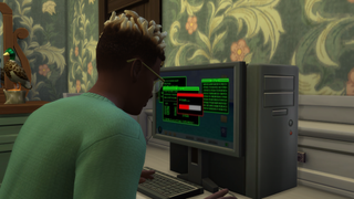 A hacker hacking on the sims 4