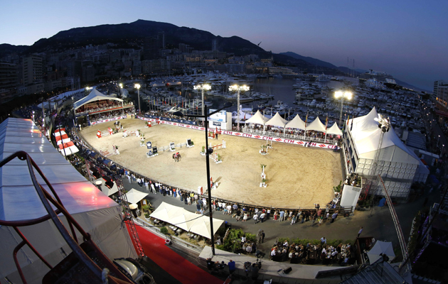 Longines ProAm Cup Monaco Aerial view of the Arena of Longines Global Champions Tour of Monaco