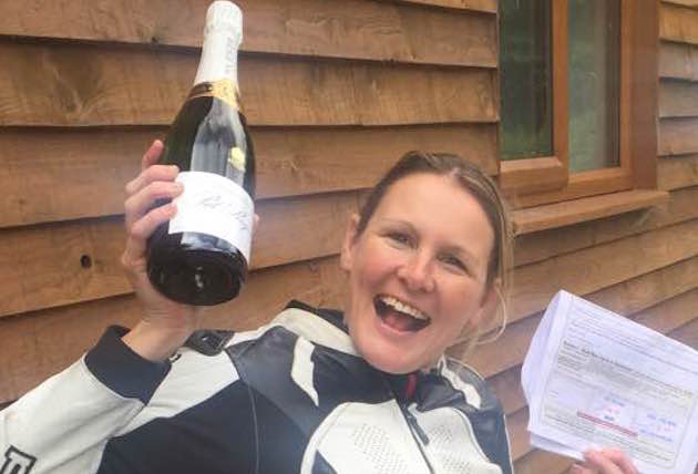 claire lomas motorbike racing licence