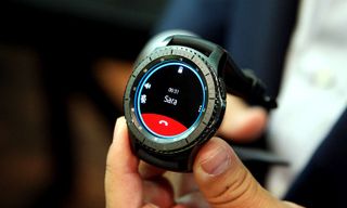 You can use the Gear S3's bezel to accept calls. Credit: Sam Rutherford/Tom's Guide