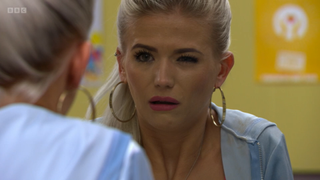 Lola Pearce has a seizure