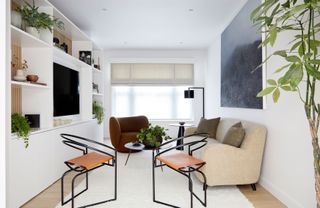 Modern London mew house with neutral minimalist interiors