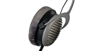 The comfortable grey velour earpads are replaceable