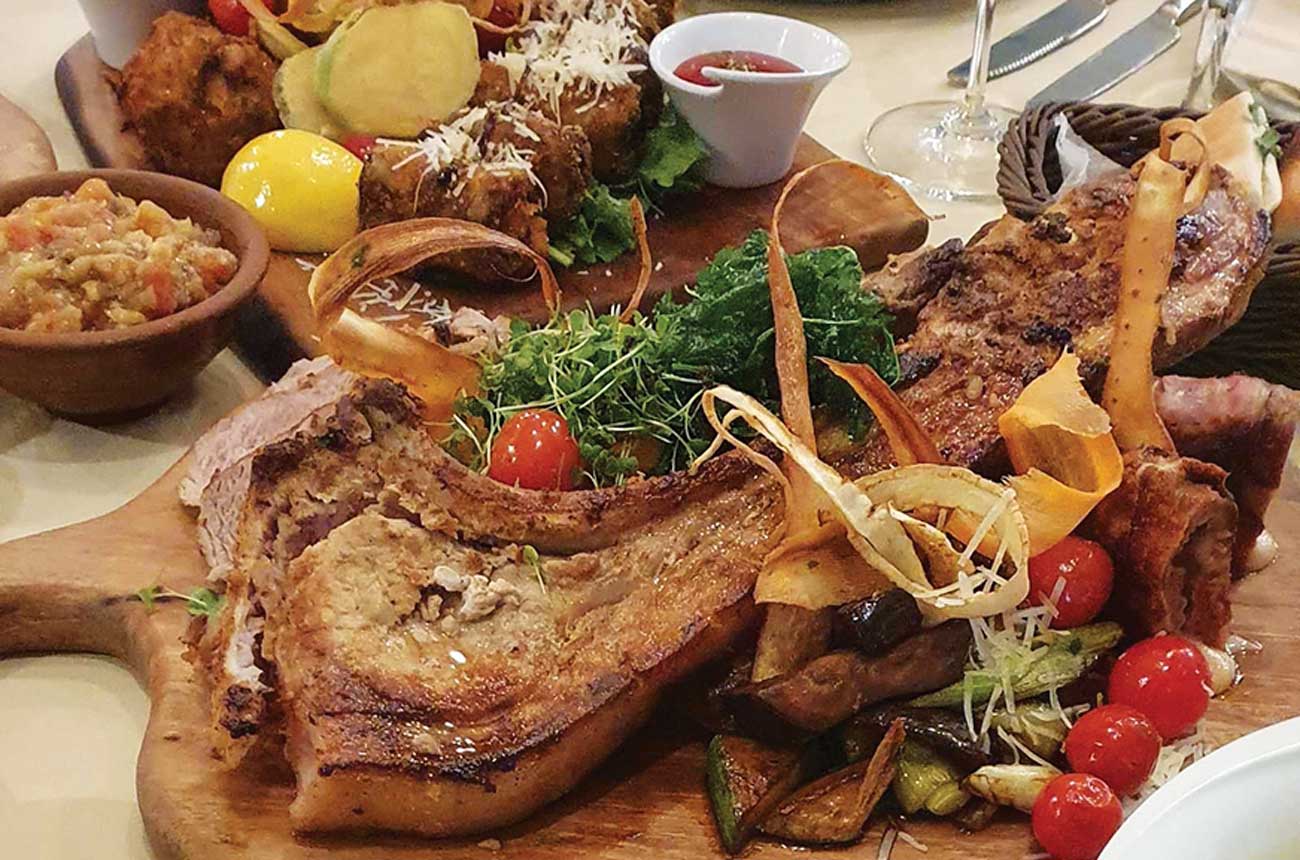 Sharing boards, dips and wine