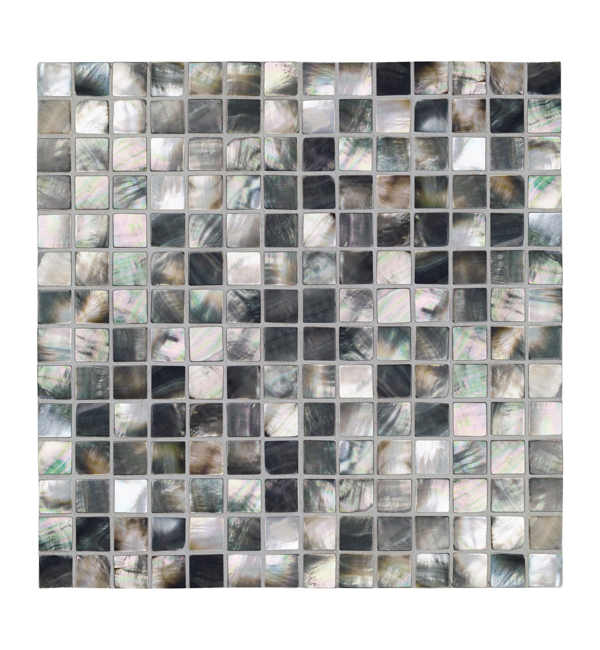 Mother of Pearl Black Square Mosaic