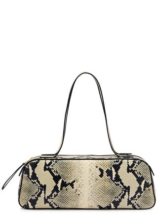 Simona Python-Effect Shoulder Bag