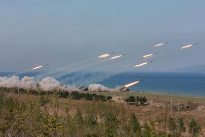 North Korea conducts live-fire exercises