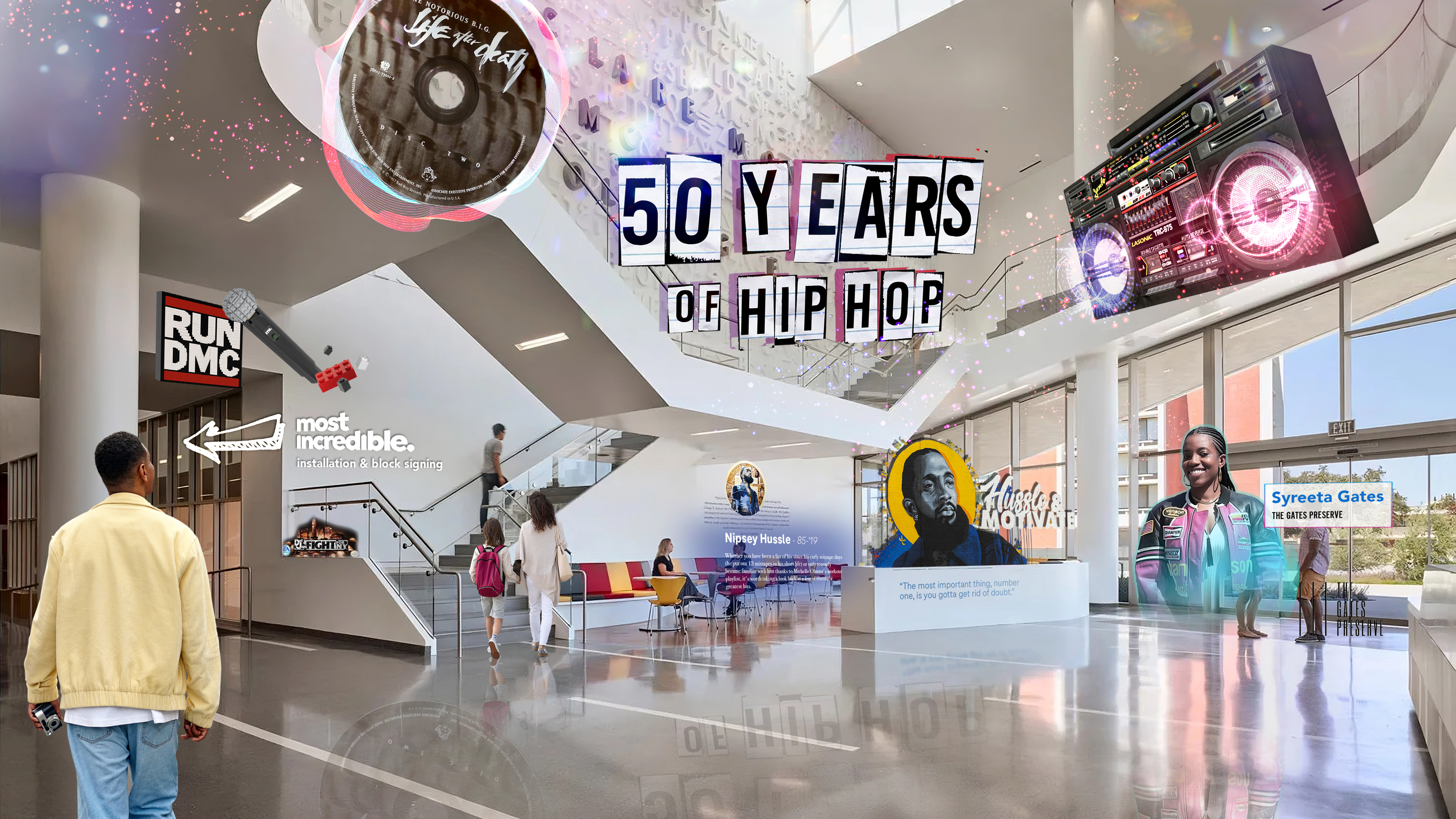 AR designs created in the Trace app