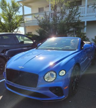 Bentley's new blue convertible