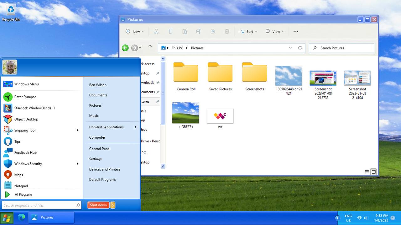 Windows Jalousien XP