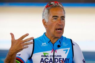 IsraeliCanadian billionaire Sylvan Adams speaks to journalists during a training session in the Sylvan Adams National Velodrome in the Israeli coastal city of Tel Aviv on December 10 2019 Photo by JACK GUEZ AFP Photo by JACK GUEZAFP via Getty Images