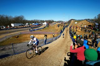 FAYETTEVILLE ARKANSAS JANUARY 29 Ella MacleanHowell of United Kingdom competes during the 73rd UCI CycloCross World Championships Fayetteville 2022 Womens Junior Fayetteville2022 on January 29 2022 in Fayetteville Arkansas Photo by Chris GraythenGetty Images