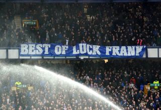 A banner reading 'Best of luck Frank'