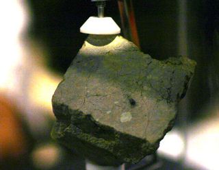 Close-up of a Mars meteorite