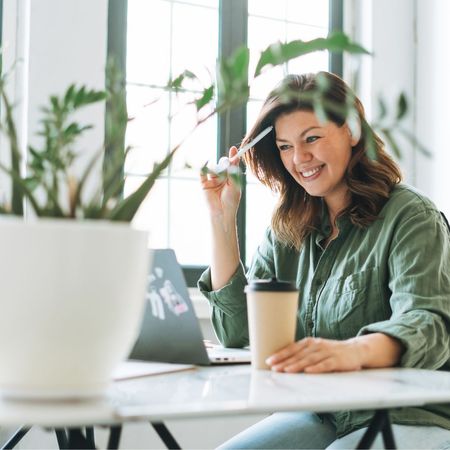 Green careers: A woman working at a desk