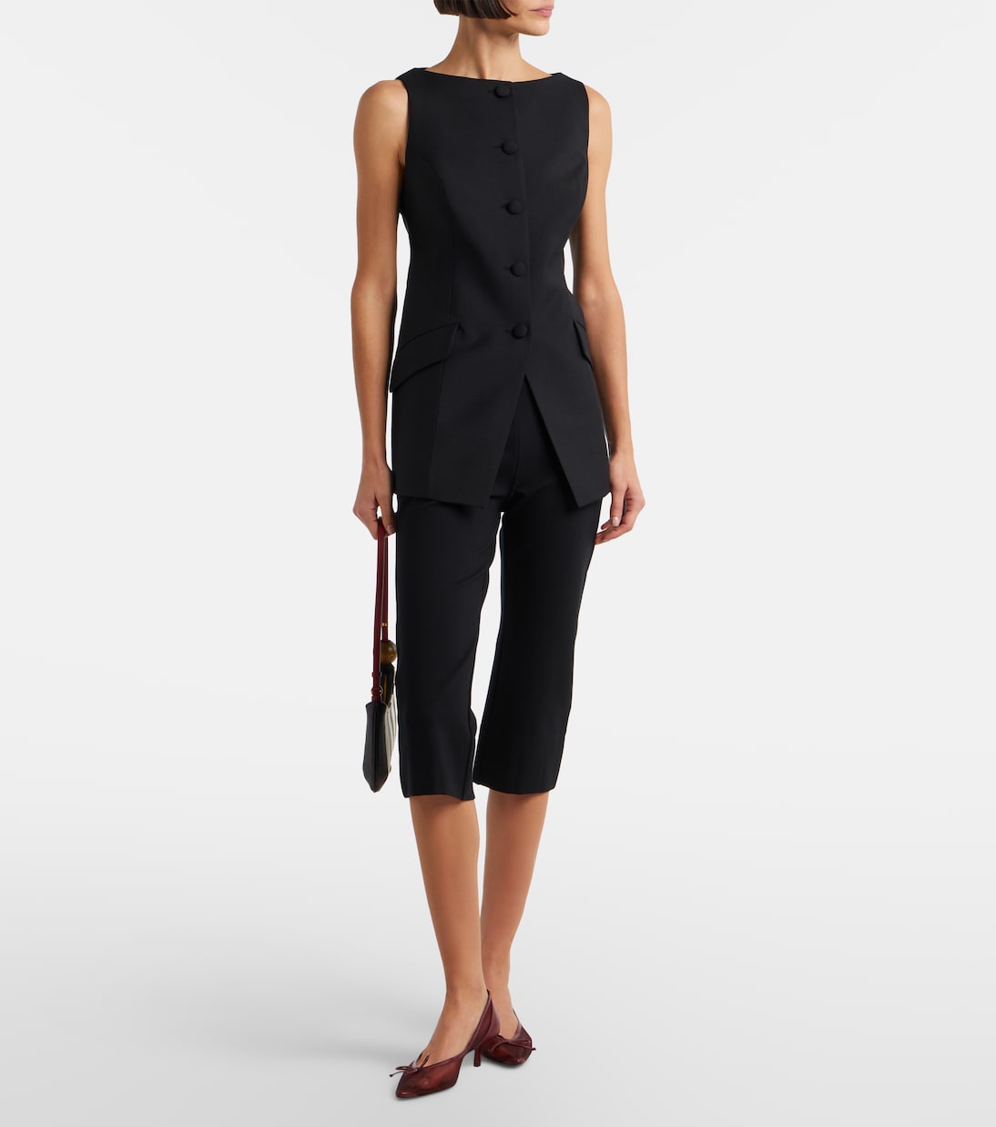Leone Capri Pants in Black - Staud