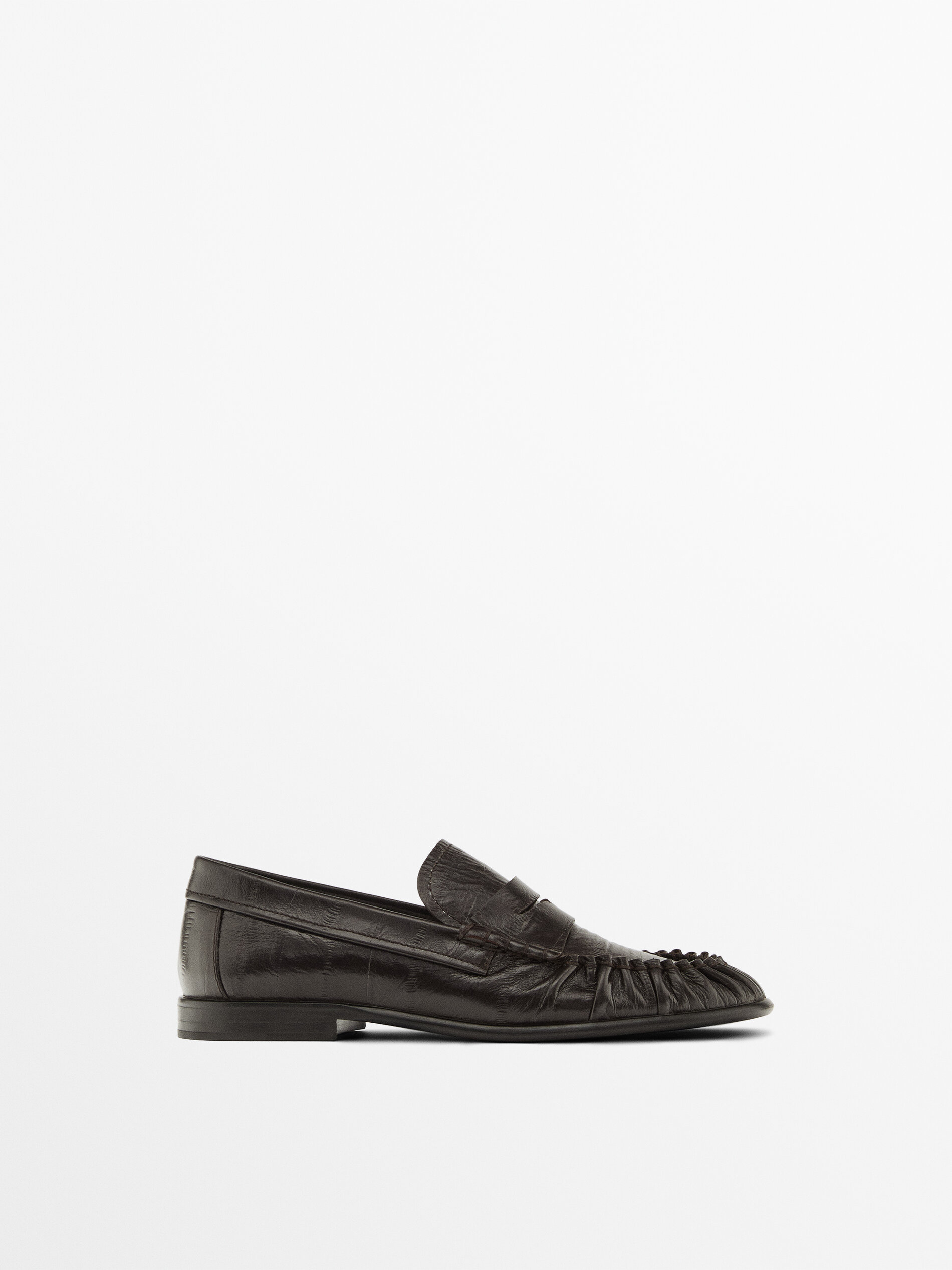 Embossed Leather Loafers