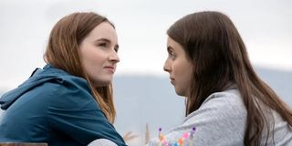 Beanie Feldstein and Kaitlyn Dever in Booksmart