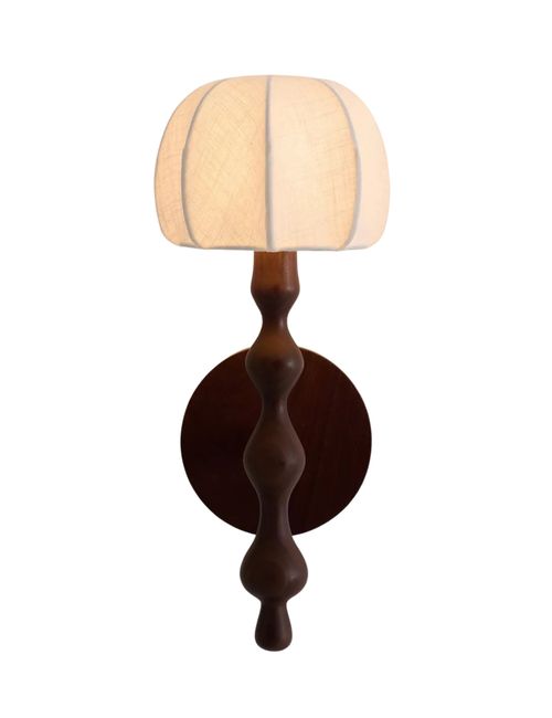 Lala Reimagined Wood Shaded Sconce Wall Light