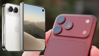 Apple iPhone Duo next to iPhone 18 Pro Max in hand