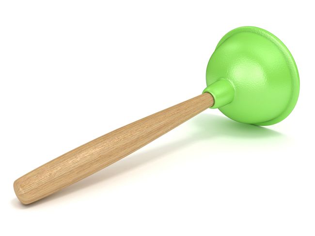 A green plunger.