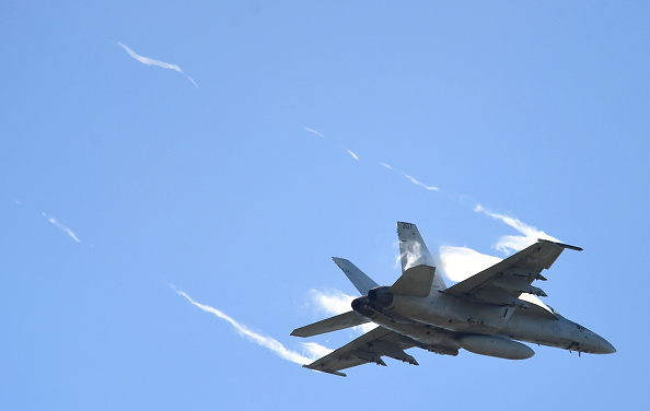 A U.S. Navy fighter jet.
