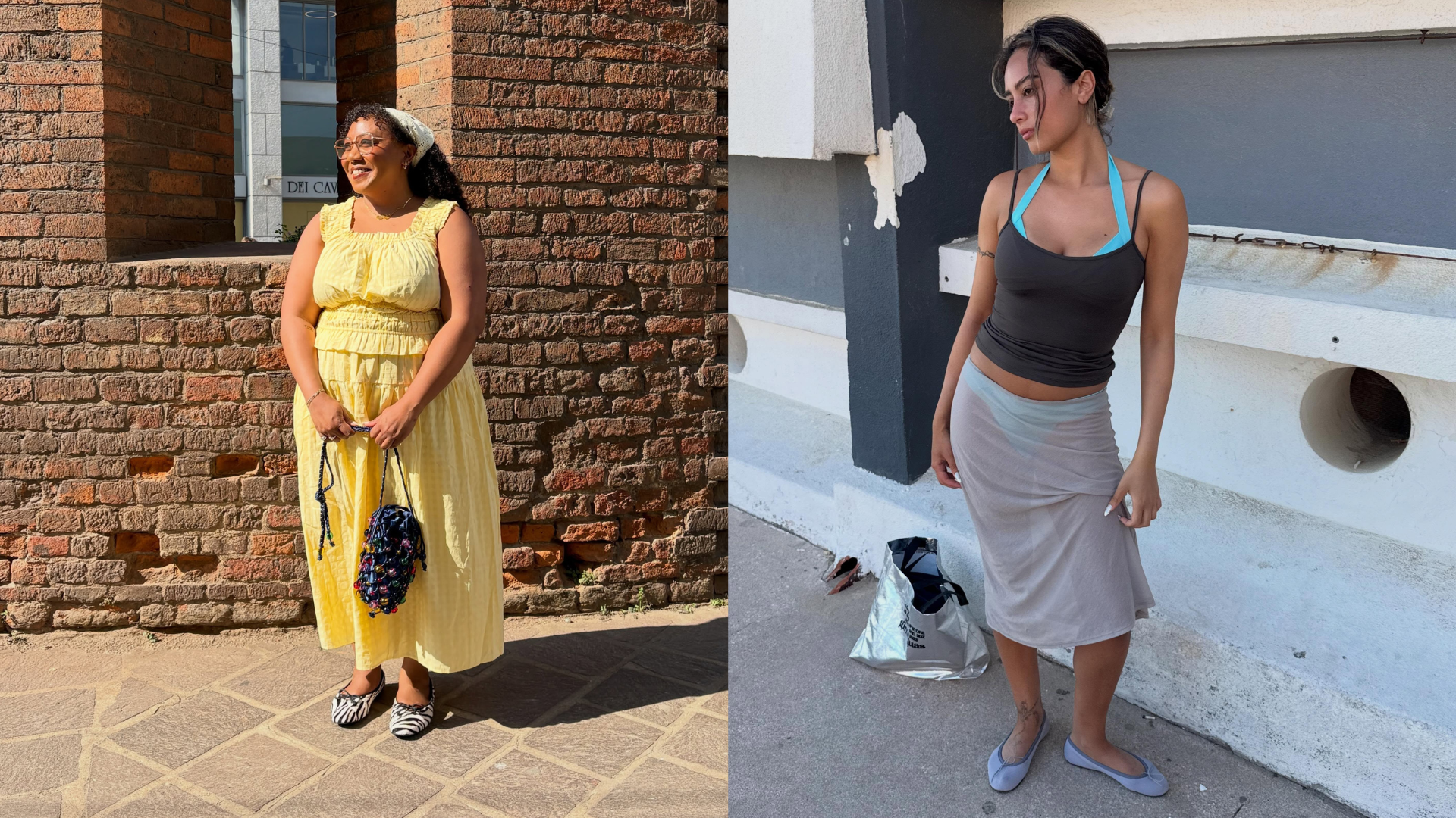 An image of a woman wearing summer ballet flats outfit idea 2026