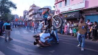 A bike stunt