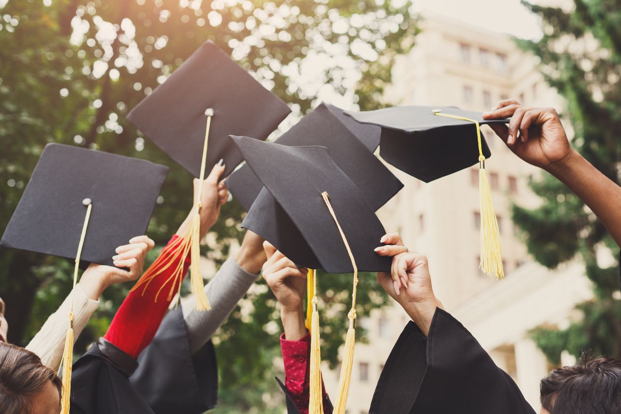 Graduation caps.