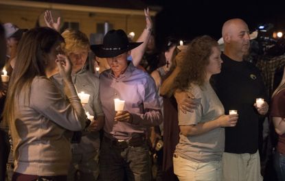 A candlelight vigil in Sutherland Springs