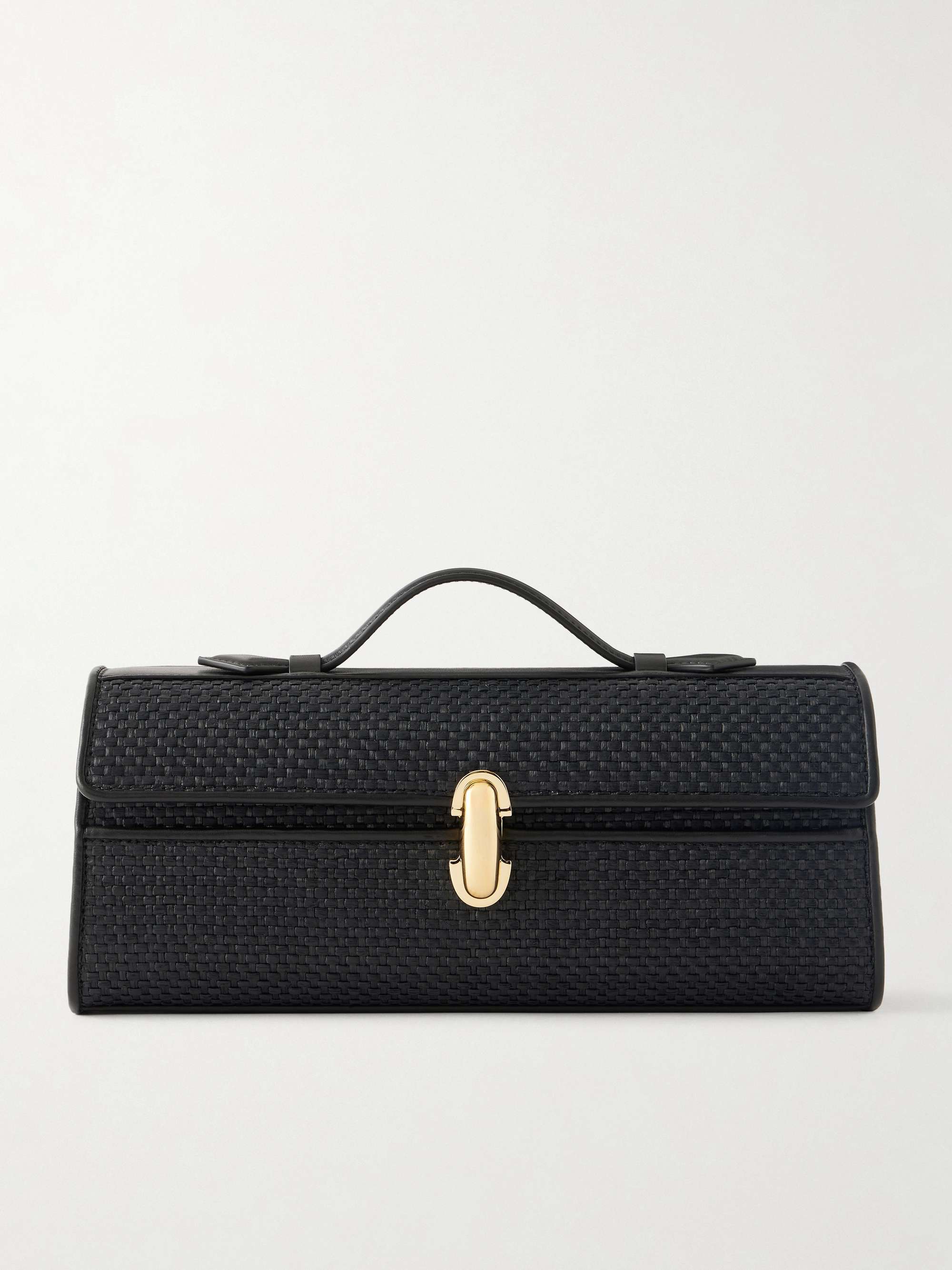 Slim Symmetry Woven Leather Tote