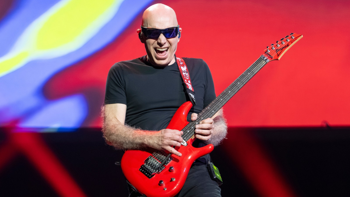 Joe Satriani performs at Fox Theater on April 04, 2026 in Oakland, California.