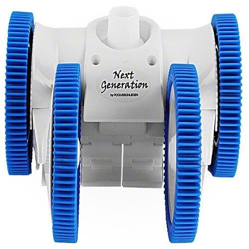 Poolvergnuegen Pressure PoolCleaner image: This pool cleaner's four-wheel drive powers through obstacles that might block other cleaners.