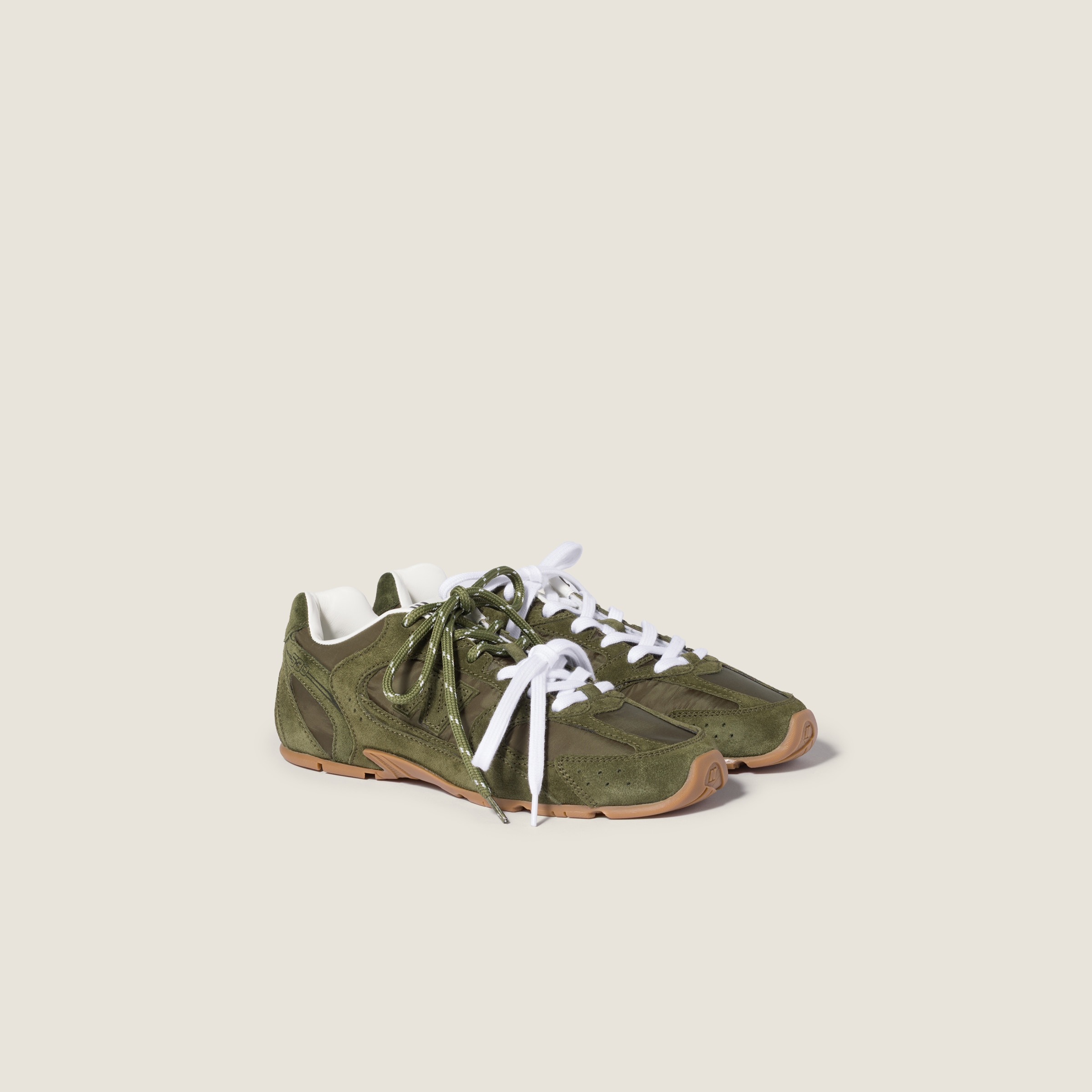 New Balance X Miu Miu 530 Sl Technical Fabric and Suede Sneakers