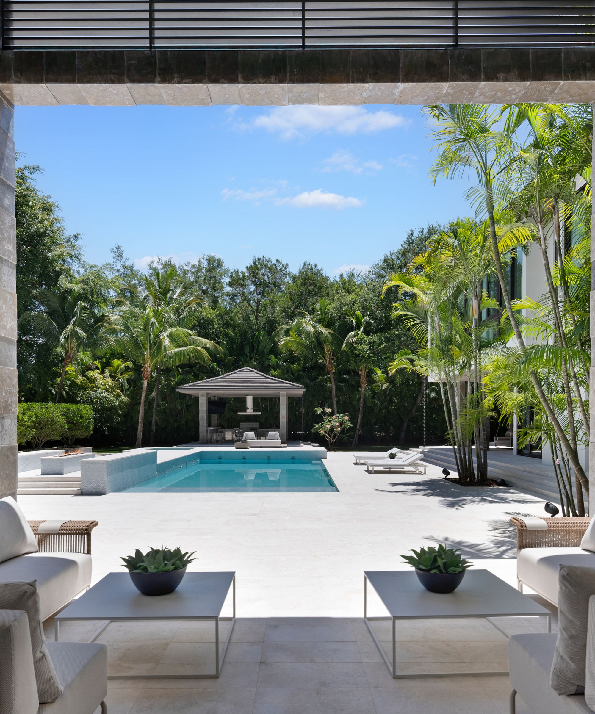 David Ortiz's backyard and pool