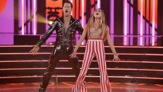 Val Chmerkovskiy and Jenna Johnson during Queen week, Dancing With the Stars