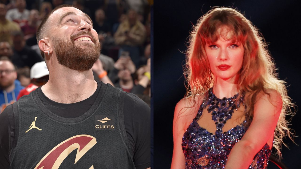 Watch Travis Kelce Support Girlfriend Taylor Swift as She Performs in