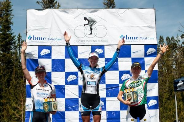 The women's podium for the stage.