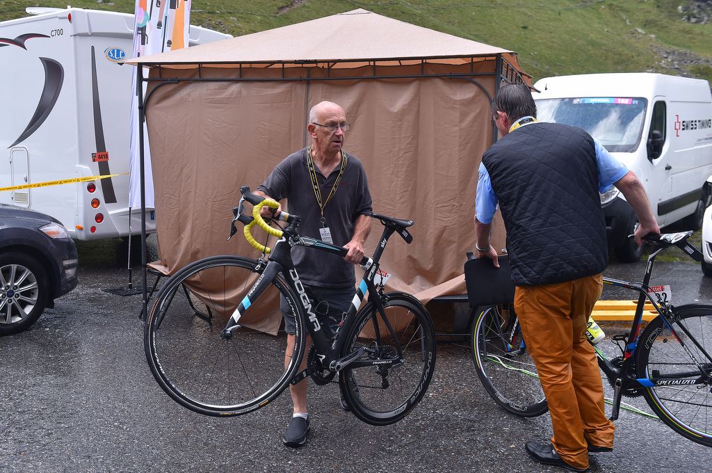 After Chris Froome's bike was checked, Peter Sagan also had his bike checked for any hidden motors or special wheels