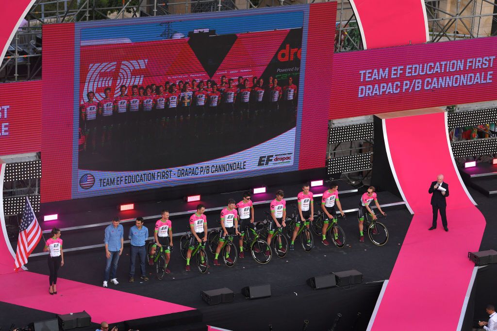 EF Drapac at the 2018 Giro d'Italia presentation