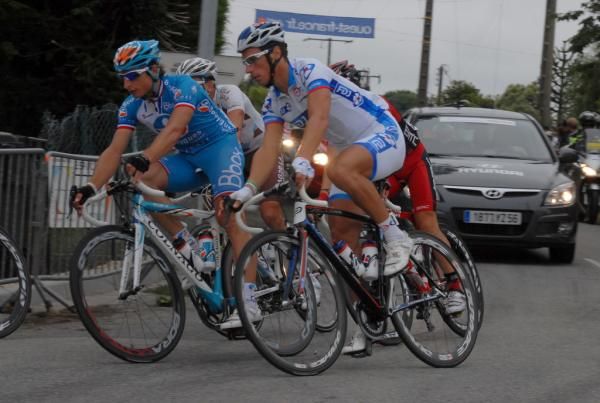 Pierrick Fedrigo (Bbox) and Sebastien Chavanel (FDJ) at the GP Ouest France