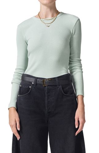 Bina Rib Crewneck Sweater