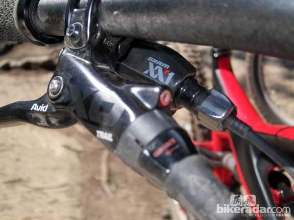 Of course, SRAM's new XX1 trigger shifter is compatible with MatchMaker X mounts for a tidy appearance. There will also be a Grip Shift option as well.