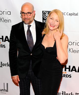 Patricia Clarkson with Stanley Tucci, the two appeared together in Easy A